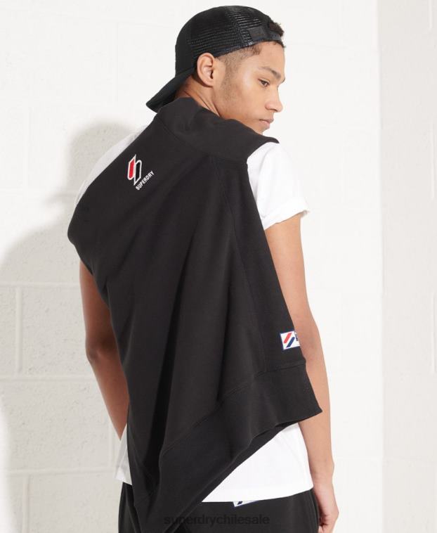 hombres Superdry negro sudadera sportstyle esencial con cuello redondo 2R68Z814