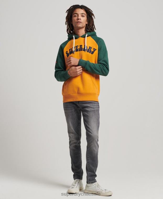 hombres Superdry oro superbam sudadera con capucha y raglán 2R68Z501