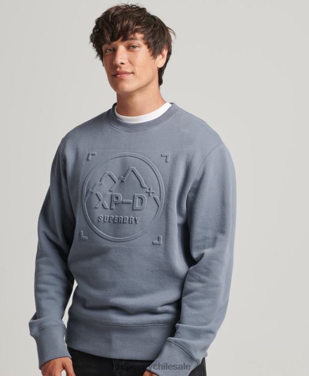 hombres Superdry púrpura sudadera holgada de expedición 2R68Z5044