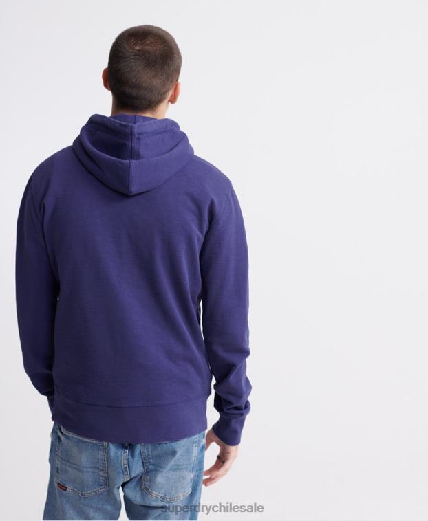 hombres Superdry púrpura super 1 sudadera con capucha clásica de neón 2R68Z901