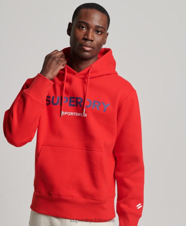 hombres Superdry rojo código sudadera con capucha de ropa deportiva 2R68Z540