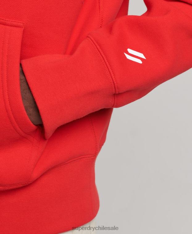 hombres Superdry rojo código sudadera con capucha de ropa deportiva 2R68Z540