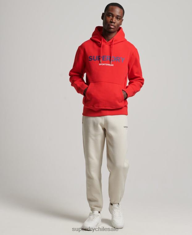 hombres Superdry rojo código sudadera con capucha de ropa deportiva 2R68Z540