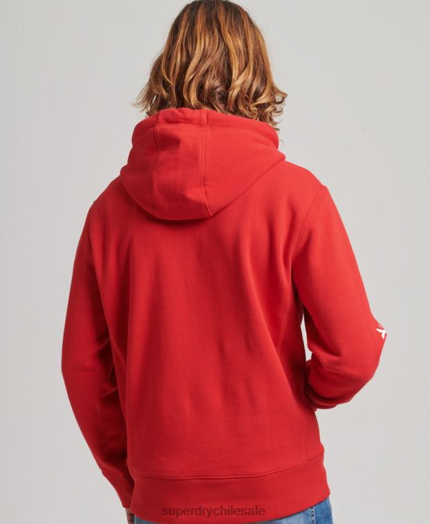 hombres Superdry rojo sudadera con aplique 2R68Z655