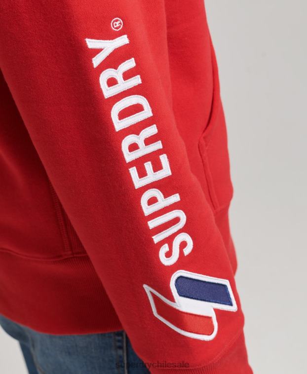 hombres Superdry rojo sudadera con aplique 2R68Z655