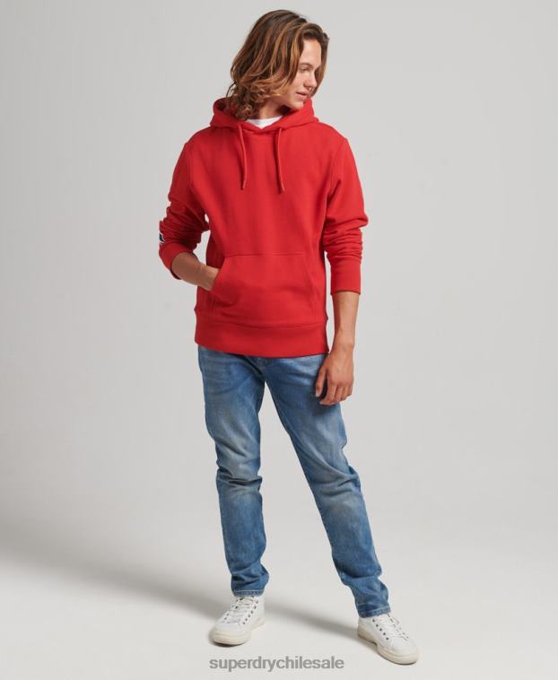 hombres Superdry rojo sudadera con aplique 2R68Z655