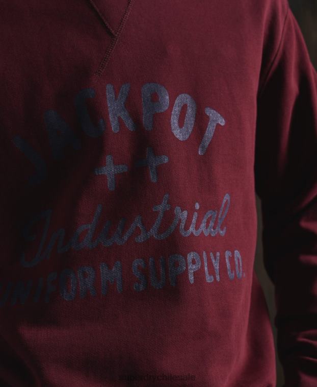 hombres Superdry rojo sudadera con gráfico seco de edición limitada 2R68Z5236