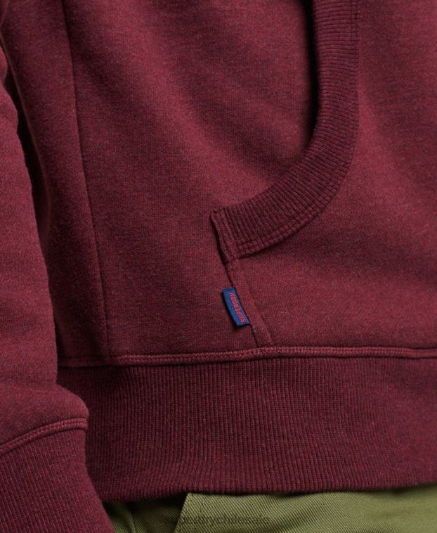 hombres Superdry rojo sudadera con logo bordado 2R68Z455