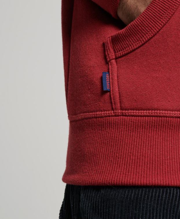 hombres Superdry rojo sudadera con logo bordado 2R68Z738