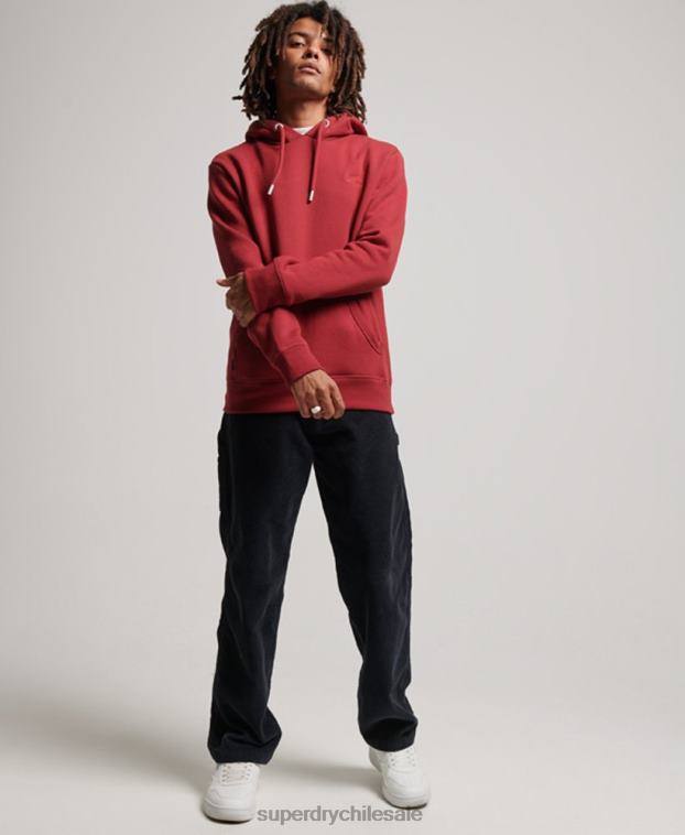 hombres Superdry rojo sudadera con logo bordado 2R68Z738