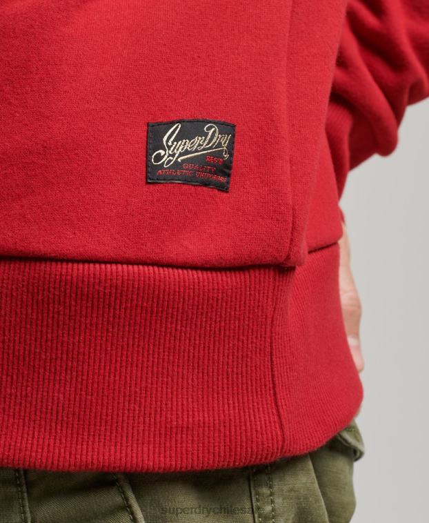 hombres Superdry rojo sudadera vintage con cuello redondo 2R68Z549