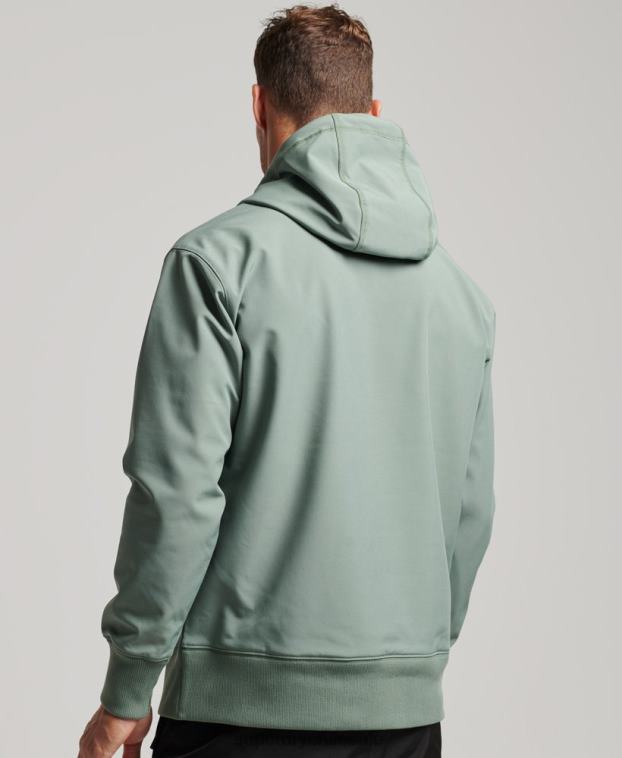 hombres Superdry verde sudadera con capucha de tecnología de nieve 2R68Z575