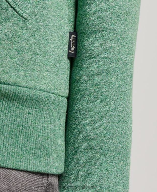 hombres Superdry verde sudadera con capucha vintage cooper class en relieve 2R68Z691