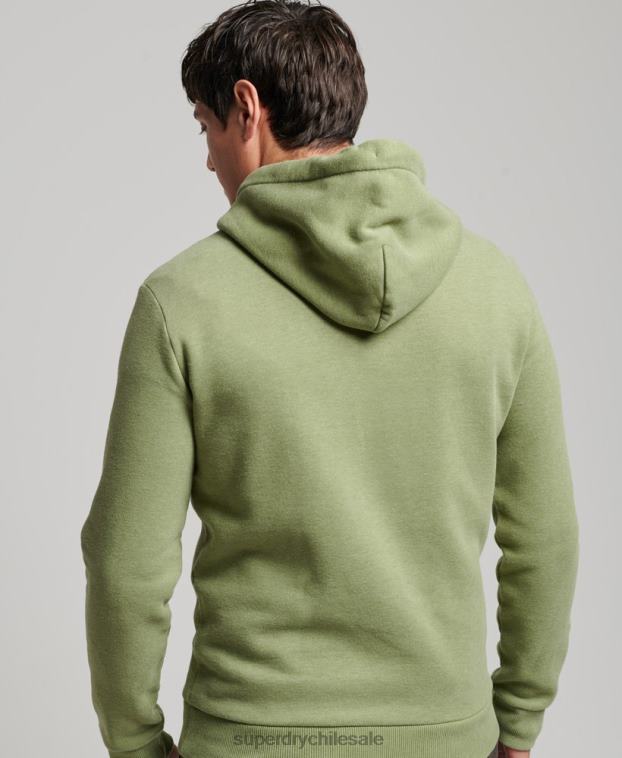 hombres Superdry verde sudadera con capucha vintage shadow 2R68Z684