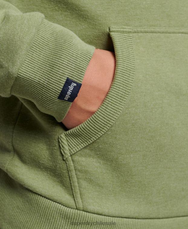 hombres Superdry verde sudadera con capucha vintage shadow 2R68Z684