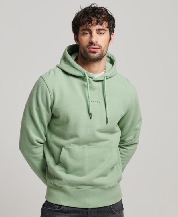 hombres Superdry verde sudadera con capucha y logo 2R68Z493