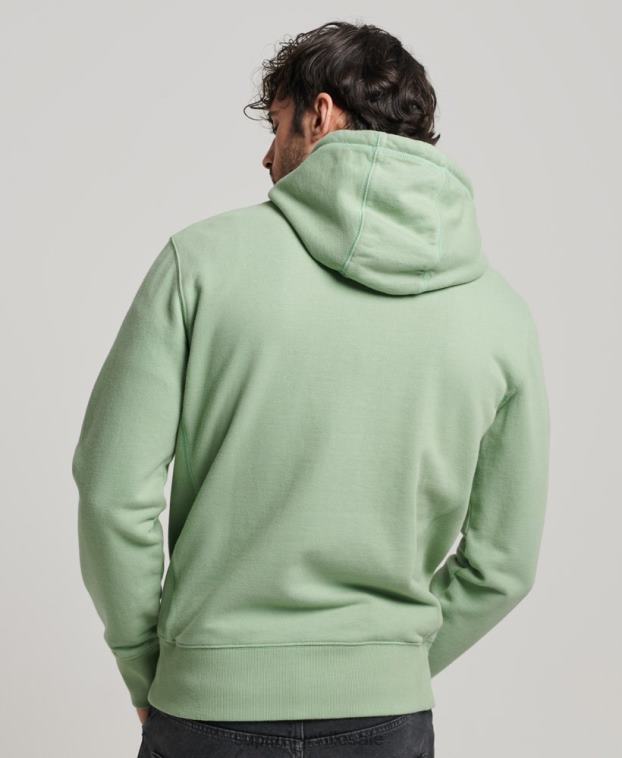 hombres Superdry verde sudadera con capucha y logo 2R68Z493