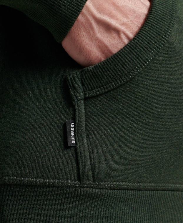hombres Superdry verde sudadera con cremallera y logo bordado 2R68Z487