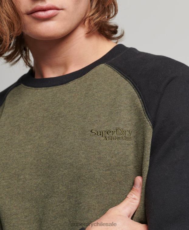 hombres Superdry verde sudadera con cuello redondo 2R68Z506