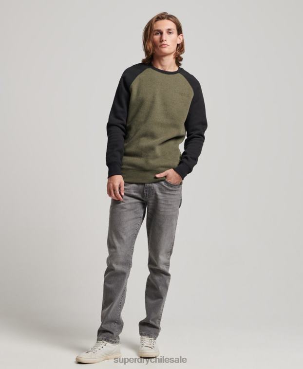 hombres Superdry verde sudadera con cuello redondo 2R68Z506