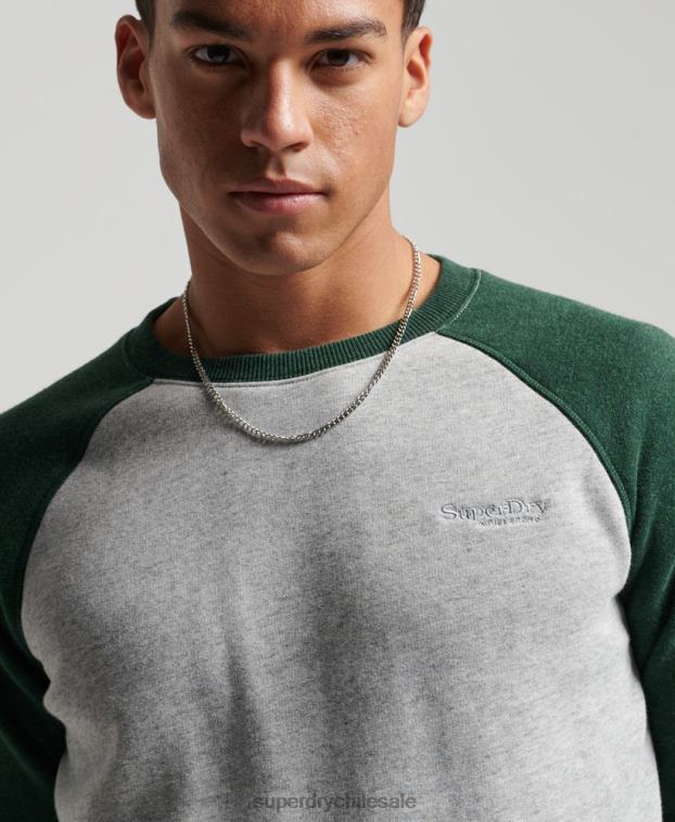 hombres Superdry verde sudadera con cuello redondo 2R68Z788