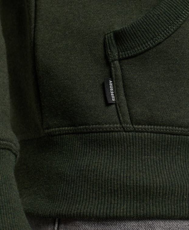 hombres Superdry verde sudadera con logo bordado 2R68Z762