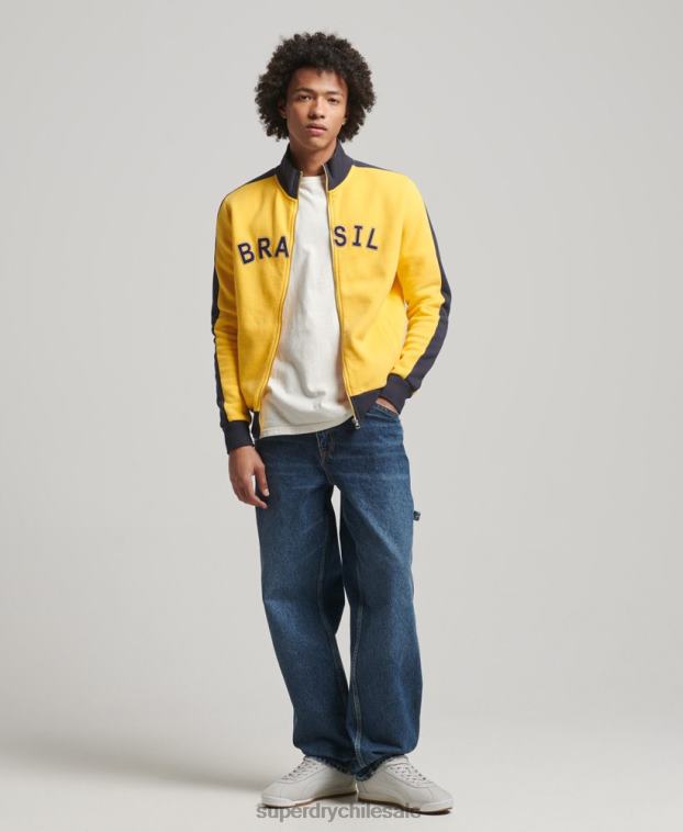 hombres Superdry x Ringspun amarillo camiseta de fútbol brasil 2R68Z507
