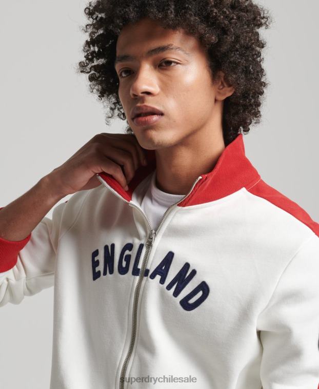 hombres Superdry x Ringspun blanco camiseta de fútbol de Inglaterra 2R68Z695