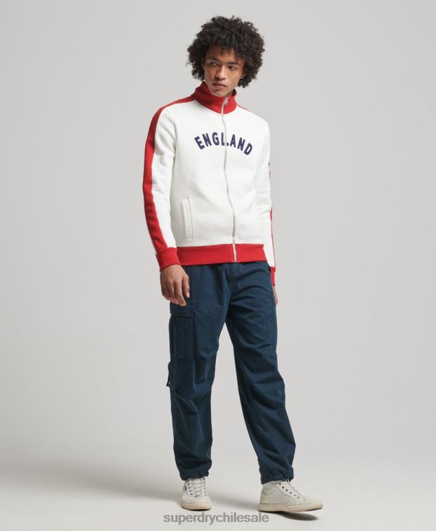 hombres Superdry x Ringspun blanco camiseta de fútbol de Inglaterra 2R68Z695