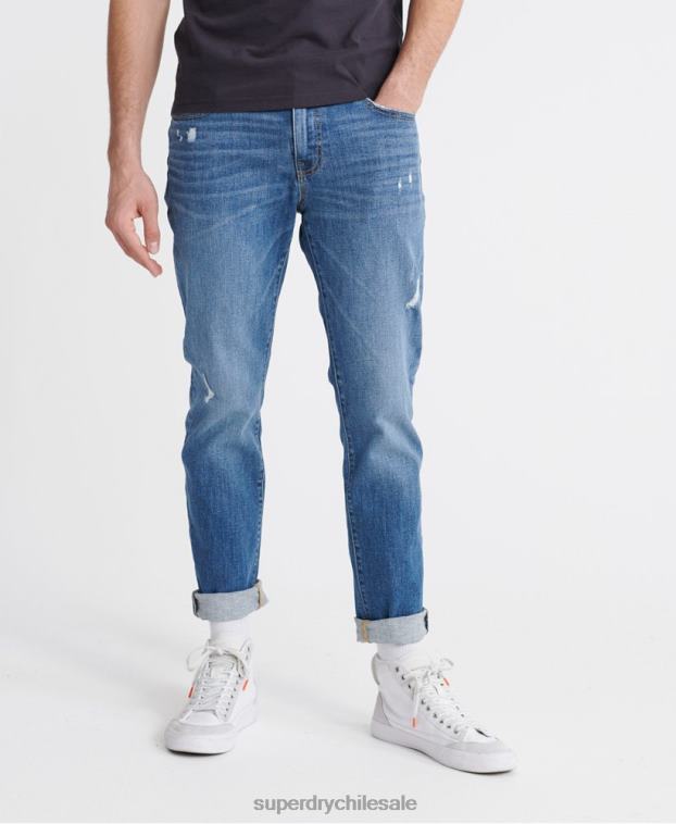 hombres Superdry azul claro 03 jeans ajustados tyler 2R68Z1235