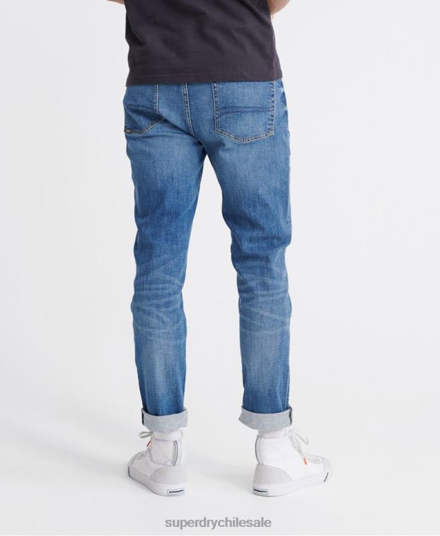hombres Superdry azul claro 03 jeans ajustados tyler 2R68Z1235
