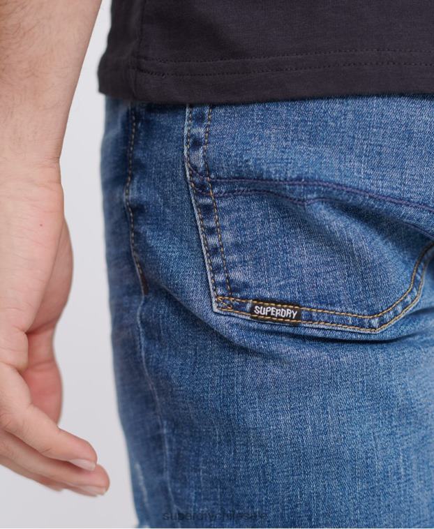 hombres Superdry azul claro 03 jeans ajustados tyler 2R68Z1235