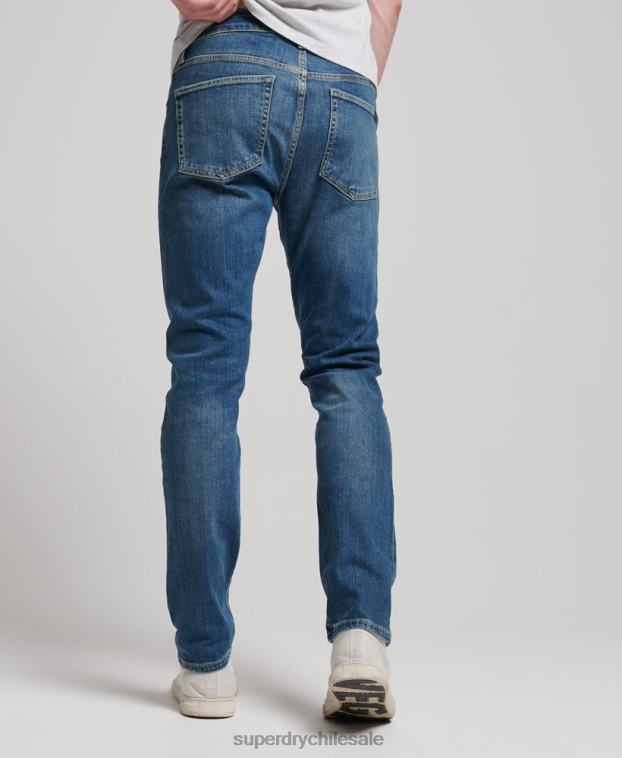 hombres Superdry azul jeans slim de algodón orgánico 2R68Z1207