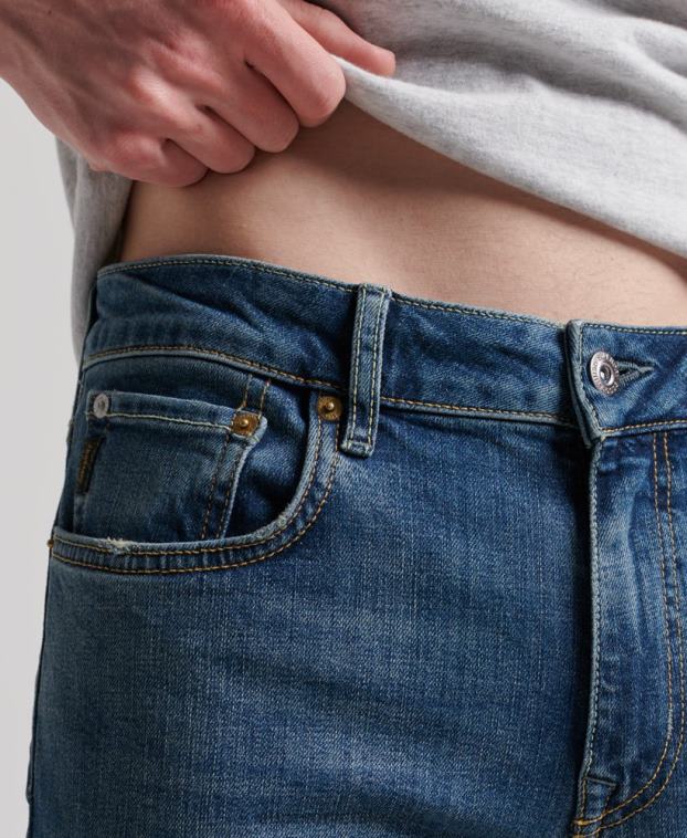 hombres Superdry azul jeans slim de algodón orgánico 2R68Z1207