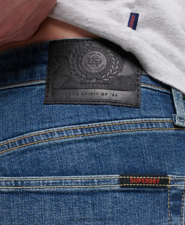 hombres Superdry azul jeans slim de algodón orgánico 2R68Z1207