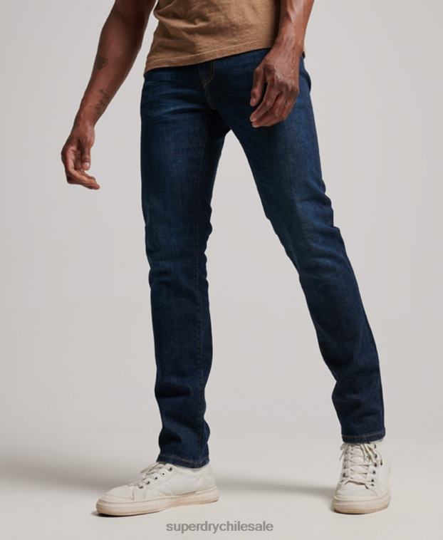 hombres Superdry azul jeans slim de algodón orgánico 2R68Z1224