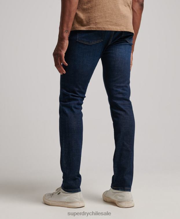 hombres Superdry azul jeans slim de algodón orgánico 2R68Z1224