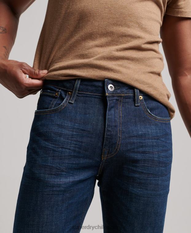 hombres Superdry azul jeans slim de algodón orgánico 2R68Z1224