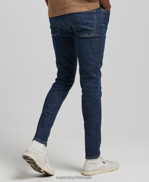 hombres Superdry azul vaqueros pitillo de época 2R68Z1216