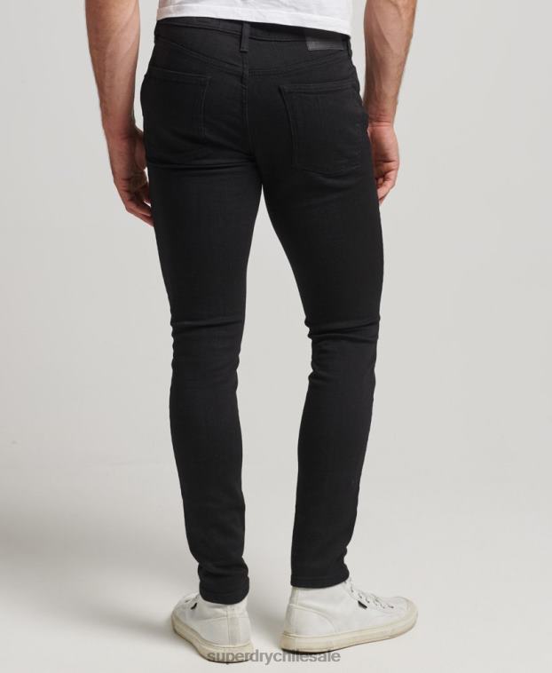 hombres Superdry negro vaqueros pitillo de época 2R68Z1210