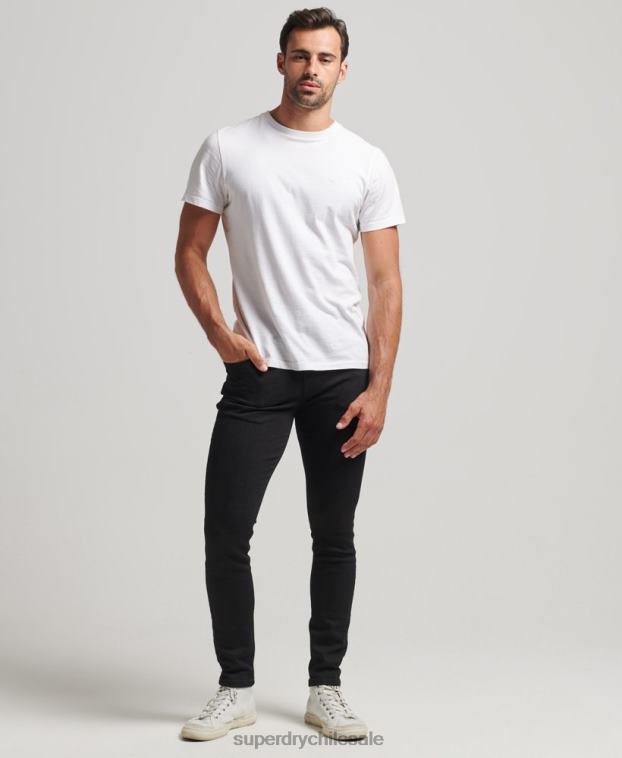 hombres Superdry negro vaqueros pitillo de época 2R68Z1210
