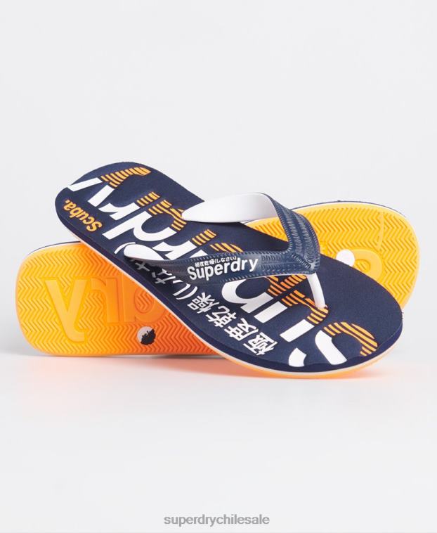 hombres Superdry Armada chanclas clásicas con logo 2R68Z1936
