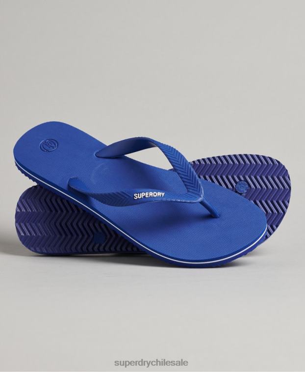 hombres Superdry azul chanclas clásicas antiguas 2R68Z1875