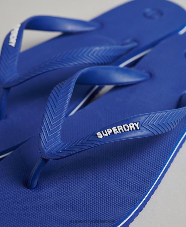 hombres Superdry azul chanclas clásicas antiguas 2R68Z1875