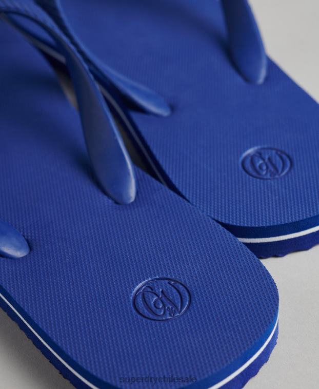 hombres Superdry azul chanclas clásicas antiguas 2R68Z1875