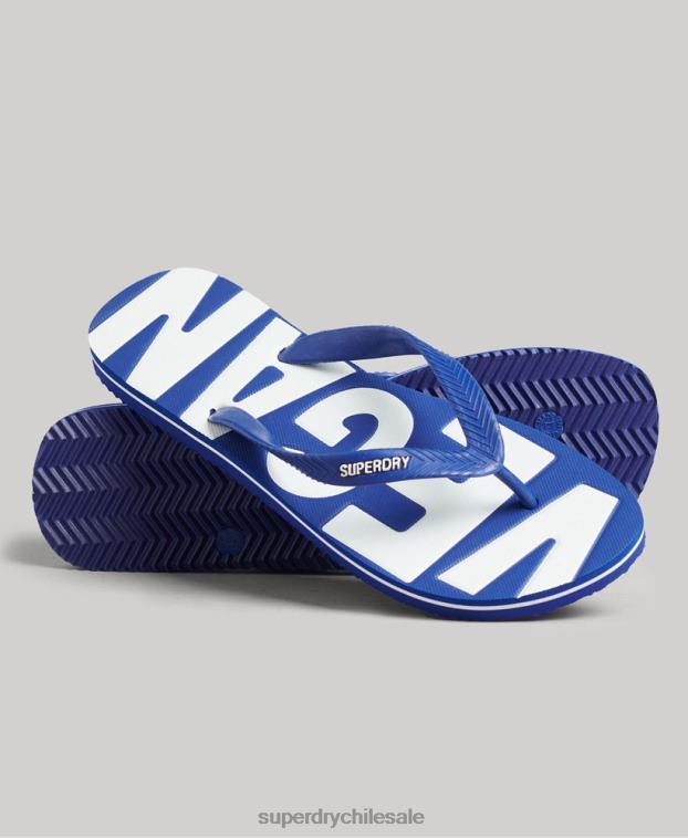 hombres Superdry azul chanclas clásicas veganas vintage 2R68Z1921