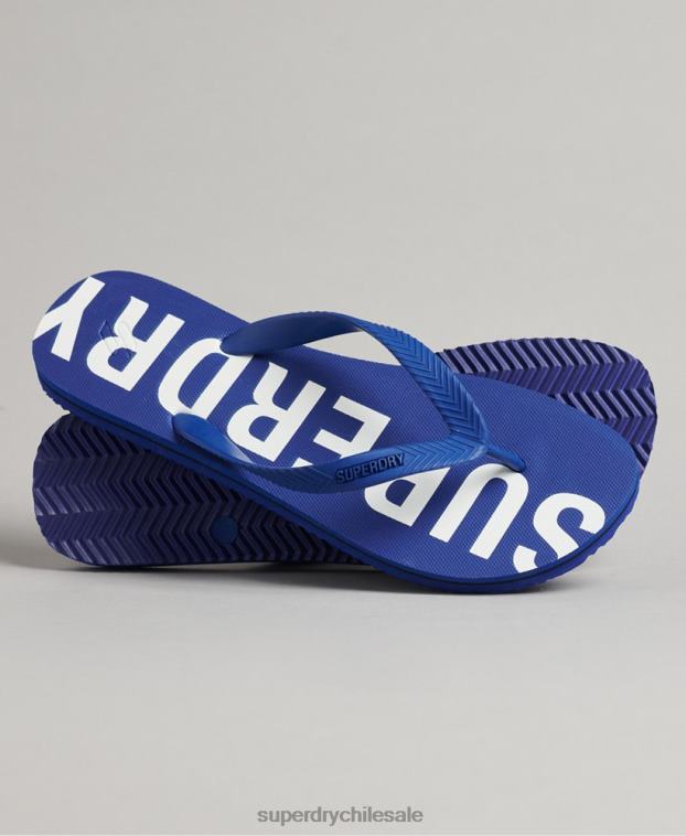 hombres Superdry azul chanclas code essential 2R68Z1928