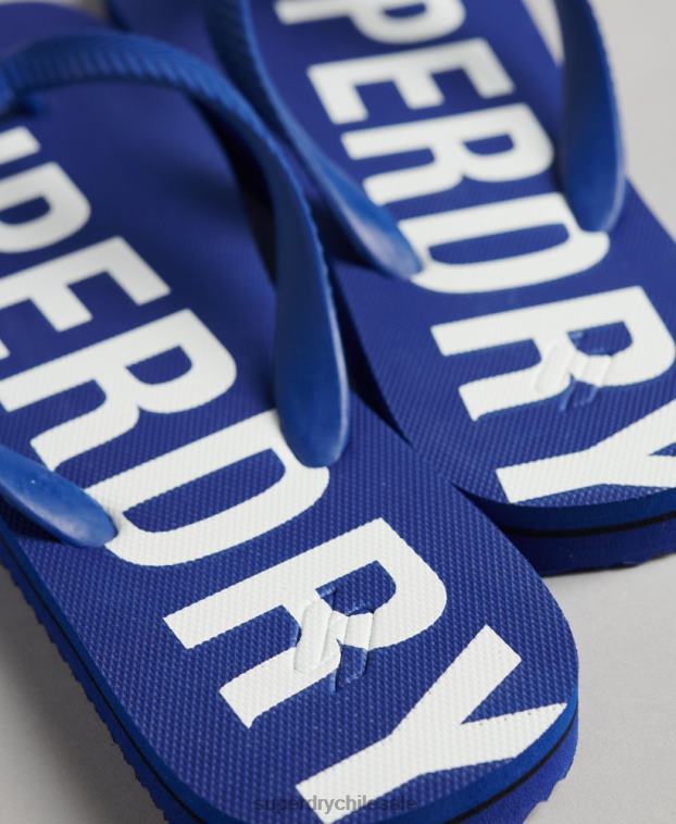 hombres Superdry azul chanclas code essential 2R68Z1928