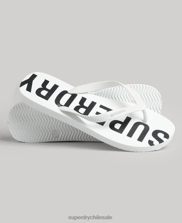 hombres Superdry blanco chanclas deportivas code core 2R68Z62