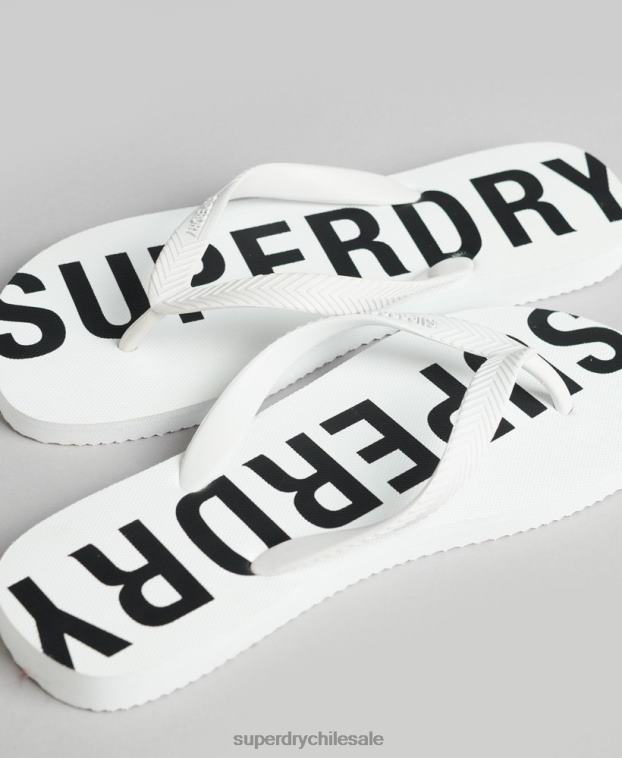 hombres Superdry blanco chanclas deportivas code core 2R68Z62